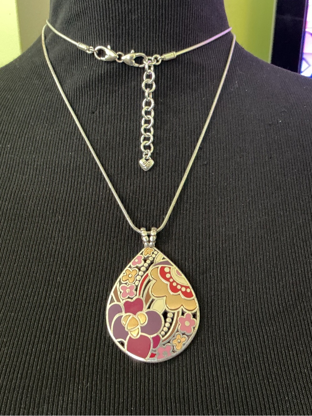 BRIGHTON ALCAZAR FILIGREE FLORAL NECKLACE WITH PENDANT